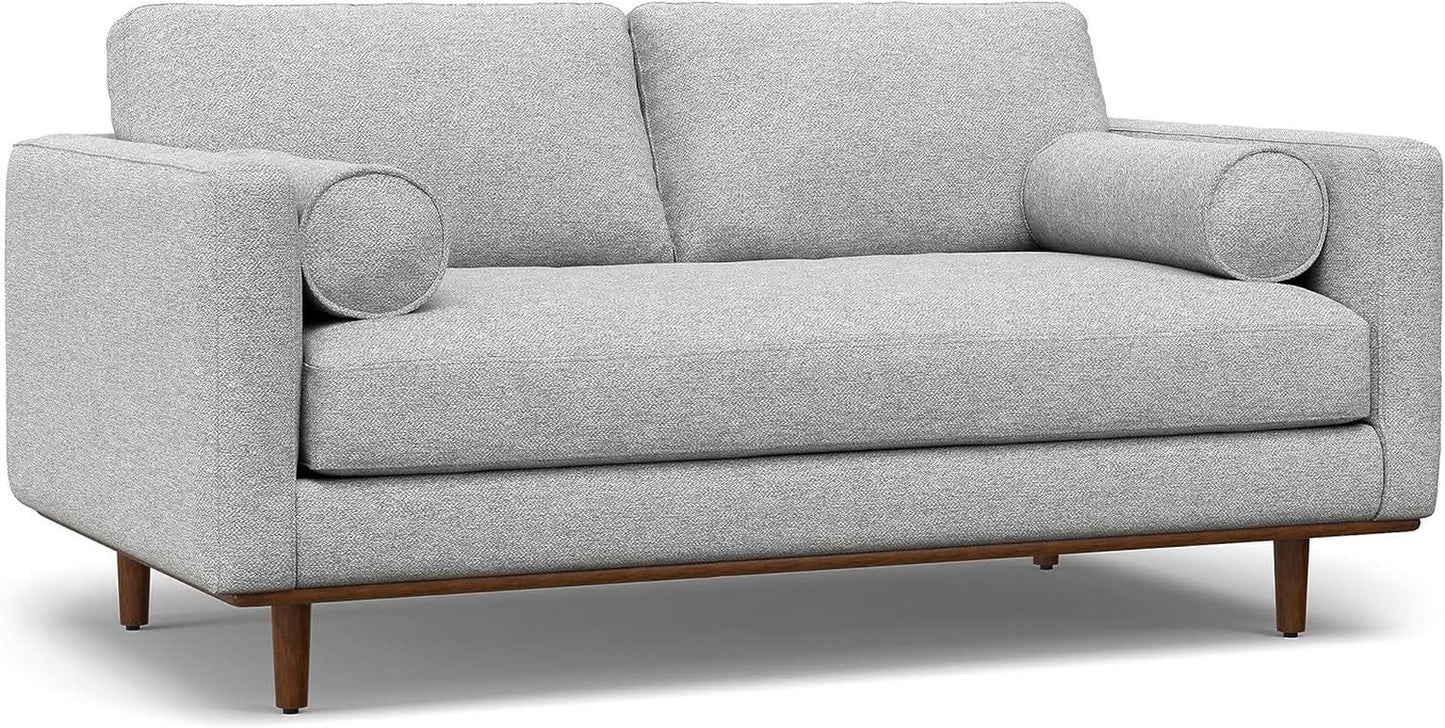 Morrison 72 Inch Mid Century Modern Sofa Set Mist Grey