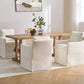 Beige Upholstered Dining Chair With Cushioned Backrest