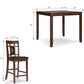 Counter Height Dining Set Brown With Table And 4 Barstools