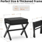 Foldable Foot Stool Black For Contemporary Living Room
