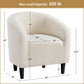 Ivory Barrel Chairs Boucle Living Room Duo Two Piece Set-2