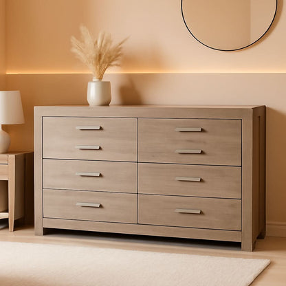 Culverbach Scandinavian Dresser 6 Drawers Weathered Gray