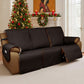 Recliner Sofa Slipcover 3 Seater Chocolate Waterproof