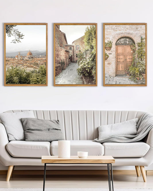 Framed Wall Art 16x24 Florence Tuscan Cityscape Set