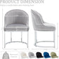 Grey Velvet Upholstered Dining Chairs Collection Set