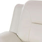 Leather 3 Piece Living Room Set Cream White With 3 Seater Sofa Loveseat And Armchair