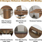 Extendable Walnut Engineered Wood Dining Table For Six