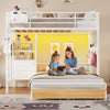 Industrial Grade Twin Over Full Metal Bunk Bed Drawers