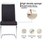6 Piece Black PU Leather Dining Chairs With Metal Legs