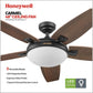 Carmel 48 Inch Bronze Contemporary Ceiling Fan