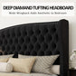 Queen Size Platform Bed Frame With Nailhead Trim Deluxe