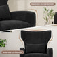 Black Velvet Wingback Chair Upholstered With Pillow