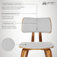 Jaguar Mid Century Modern Dining Chair Grey Fabric Walnut