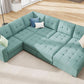 Sectional Sleeper Sofa Bed With Integrated Storage
