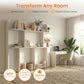 White Queen Murphy Bed With Integrated Storage Shelf-4