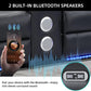 Black Luxurious Power Recliner With Center Console