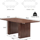 78 Inch Walnut Dining Table Modern Farmhouse Rectangular
