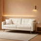Adjustable Loveseat Sofa Bed With Split Back And Metal Legs