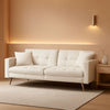 Adjustable Loveseat Sofa Bed With Split Back And Metal Legs
