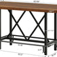 Six Person Industrial Grade Rustic Brown Dining Table