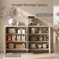 White Fluted Sideboard Buffet Cabinet With Storage-2