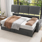 87 Inch Multi Functional Velvet Sleeper Sofa With Storage