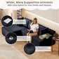 Black Modular Cloud Sofa Sectional Including Chaise
