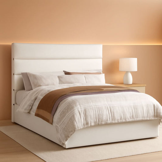 Full Size Platform Bed Underbed Storage Drawers White