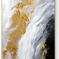 Original Abstract Wall Art 24x48 Inches Black White-2