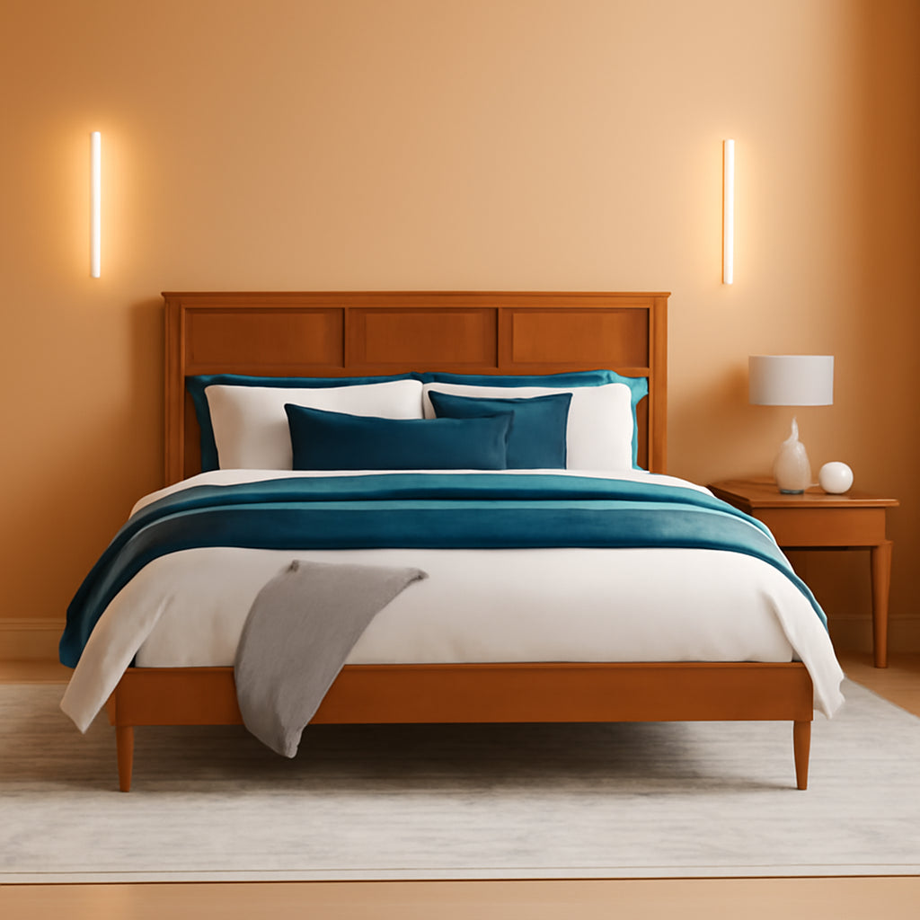 Charlotte King Solid Hardwood Platform Bed Hazelnut