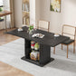 Extendable Black Dining Table With Concealed Storage