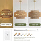 24 Inch Bohemian Handwoven Rattan Chandelier 6 Light-3