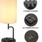 Table Lamp With 3 USB Ports And AC Outlet For Bedroom