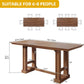 70-Inch Rustic-Style Farmhouse Dining Table Dark Walnut