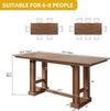 70-Inch Rustic-Style Farmhouse Dining Table Dark Walnut
