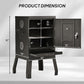 Black Portable Vertical Charcoal Smoker Grill Outdoor