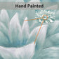 Abstract Floral Canvas Wall Art 36x24In Seafoam Green