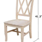 Two Unfinished Parawood Dining Chairs With X Back