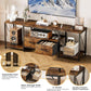 Rustic Brown TV Stand 75 Inch Entertainment Center Pro