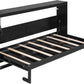Black Twin Murphy Bed Featuring Integrated Lighting