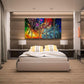 Five Panel Abstract Heart Canvas Wall Art Extra Large
