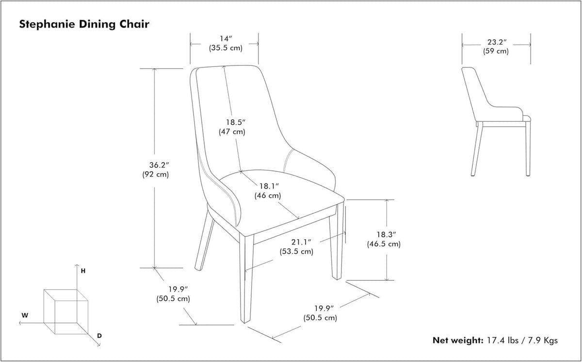 Stephanie Contemporary Dining Chair Set Of 2 In Natural Linen Look Fabric