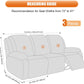 Midnight Charcoal 3 Piece Recliner Slipcover Stretch