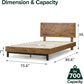 King Platform Bed Frame Featuring Adjustable Headboard