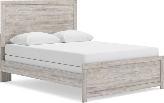 SignatureDesign Queen Panel Bed Frame Engineered Wood Gray