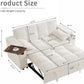 65Inch Convertible Sleeper Sofa With Adjustable Backrest