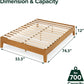 Premium Twelveinch Wood Platform Bed Slats Full Size