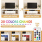 White Entertainment TV Stand With LED Illumination