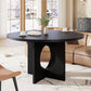 47 Inch Circular Layout Dining Table Black Space Saving