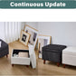 Storage Ottoman With Adjustable Lid Footrest Charcoalgray